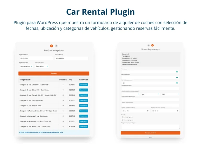 Ejemplo de Plugin Car Rental